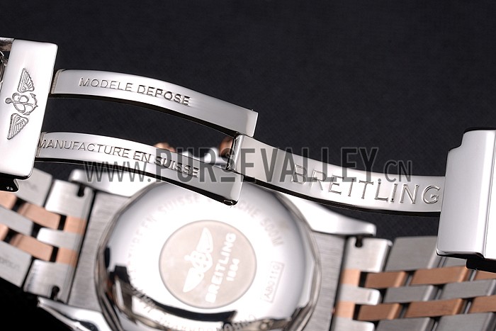 Breitling Chronomat 44 Blue Dial with White Subdials 2 Tone Stainless Steel Bracelet 622510