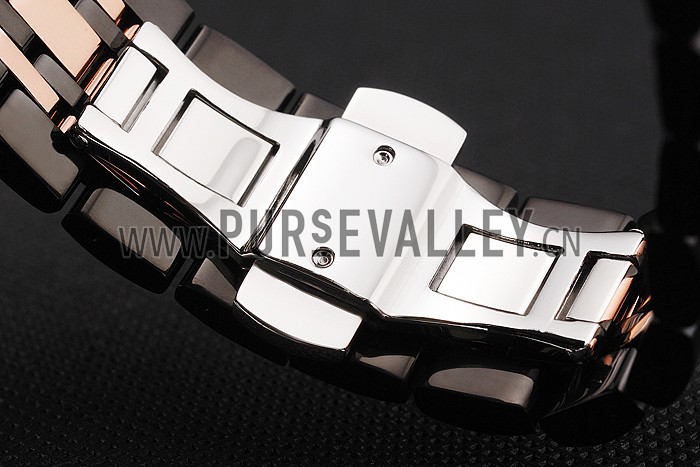 IWC Portugieser Tourbillon Black Dial Rose Gold Numerals Rose3 Gold Case Two Tone Black Rose Gold Bracelet