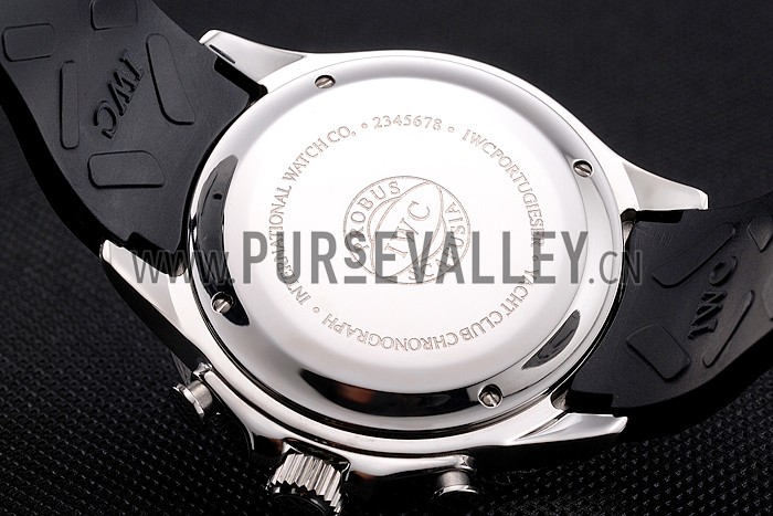 IWC Portugieser Yacht Club Black Dial Stainless Steel Case Black Rubber Strap