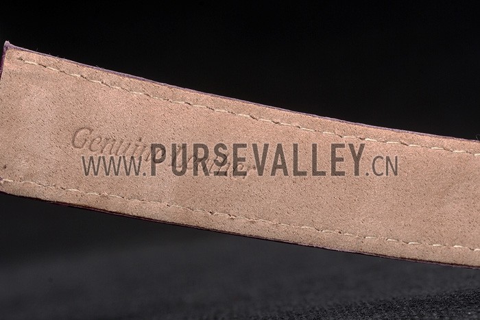 Cartier Ballon Bleu 38mm White Dial Stainless Steel Case Purple Leather Bracelet