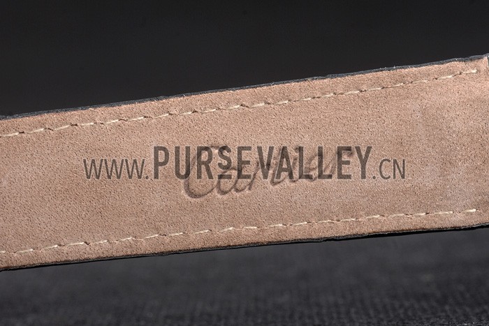 Cartier Ballon Bleu 38mm Black Dial Stainless Steel Case Black Leather Bracelet