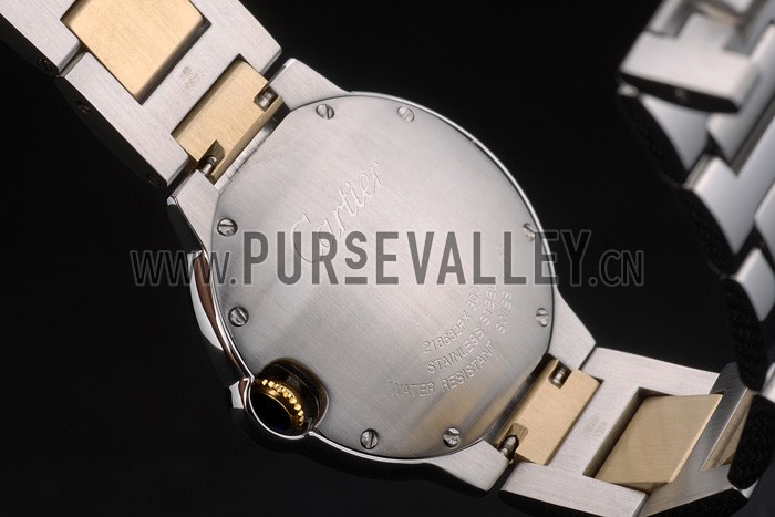 Cartier Ballon Bleu 38mm White Dial Stainless Steel Case Two Tone Gold Bracelet
