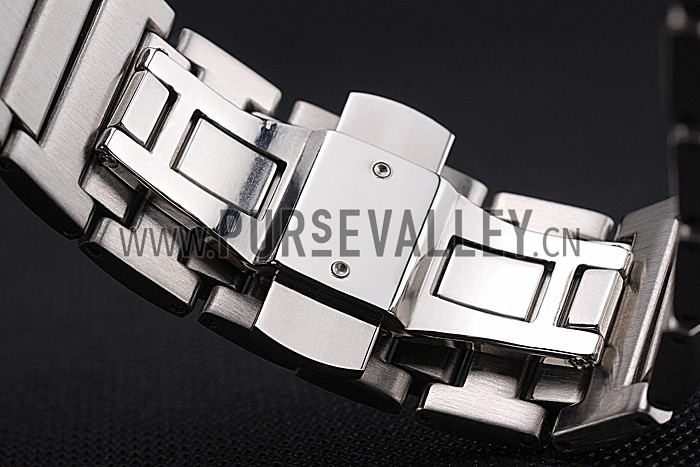 Porsche Dashboard Polished Stainless Steel Strap White Dial 80305