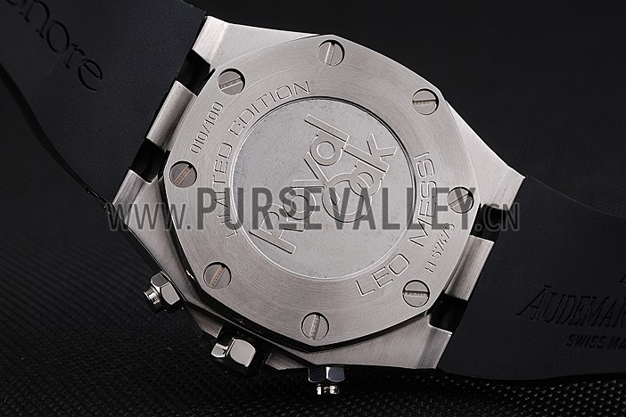 Swiss Audemars Piguet Royal Oak Chronograph Grey Dial Stainless Steel Case Black Rubber Strap 622866