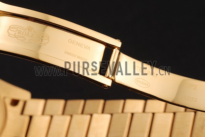 Swiss Rolex Day Date Yellow Gold Full Diamond Pave