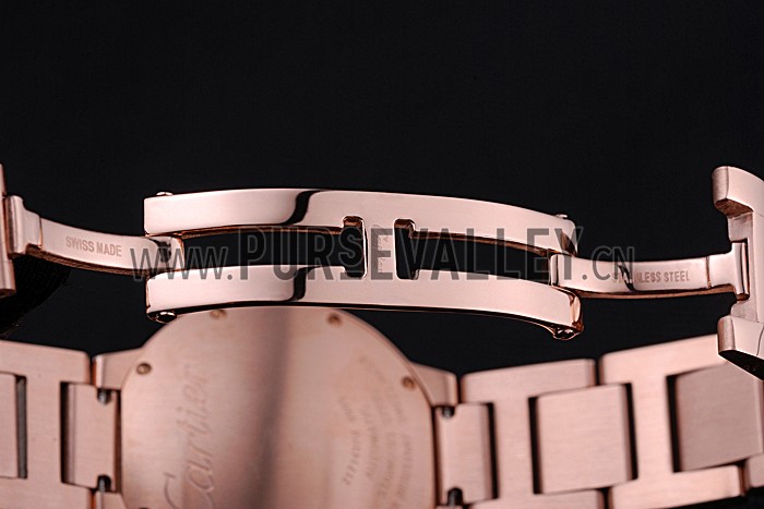 Swiss Cartier Ballon Bleu de Cartier Pink Diamond Dial Gold Bracelet 622556