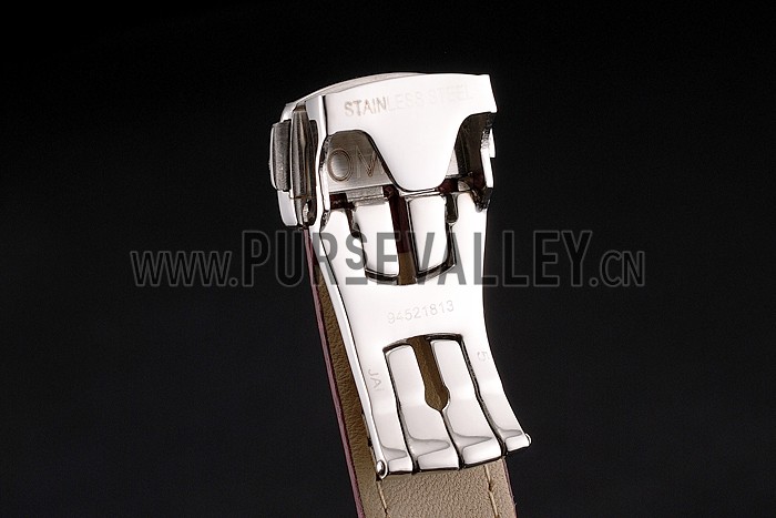 Omega Speedmaster Burgundy Dial Stainless Steel Case Diamond Bezel Burgundy Leather Strap