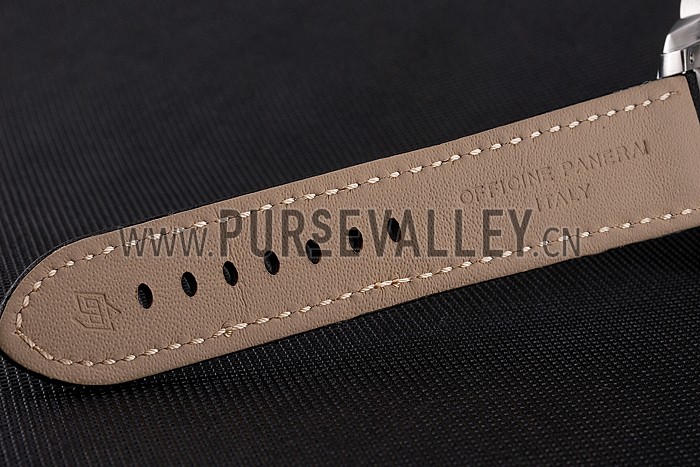 Panerai Luminor 1950 3 Days Chrono Flyback Black Dial Stainless Steel Case Black Leather Strap