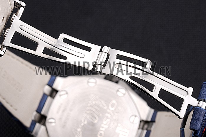 Swiss Audemars Piguet Royal Oak Offshore White Dial Stainless Steel Case Blue Leather Strap 622850