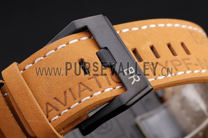 Bell and Ross BR 01-92 Black Dial Black Case Brown Leather Strap