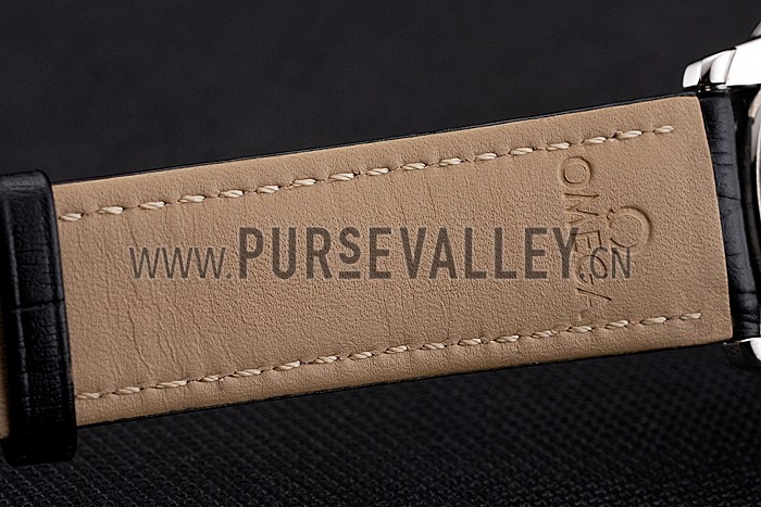 Omega De Ville Prestige Small Seconds Silver Dial Stainless Steel Case Black Leather Strap