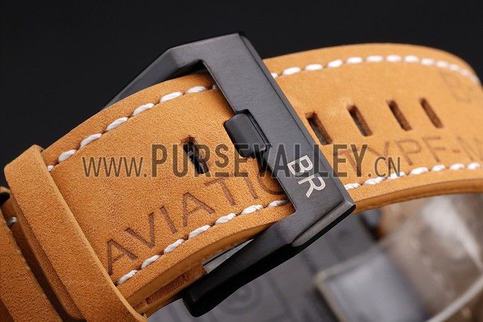 Bell and Ross BR 03-94 Black Dial Black Case Brown Leather Strap