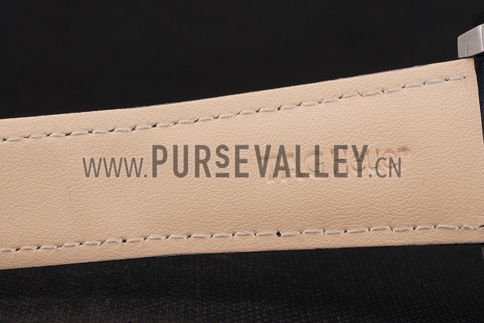 Tag Heuer Monaco 24 Calibre 36 Chronograph Blue And Grey Stripes Dial Blue Leather Strap 622273