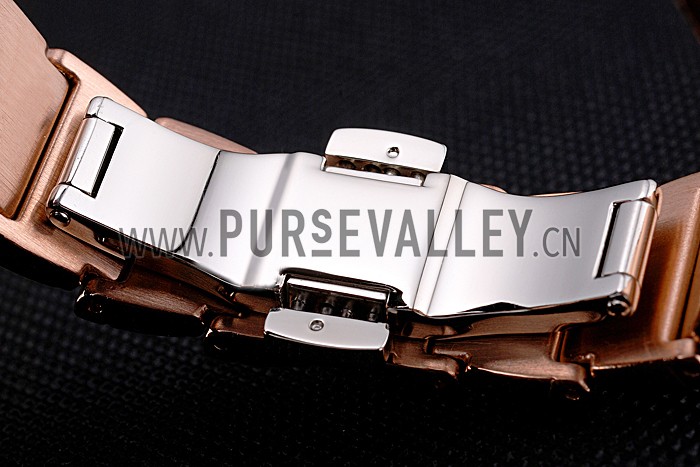 Bvlgari Lvcea Black Dial Rose Gold Numerals Rose Gold Case And Bracelet