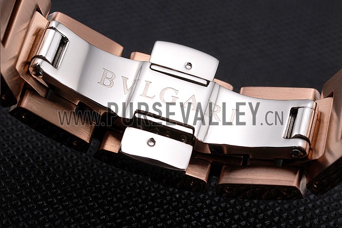 Bvlgari Bvlgari White Dial Gold Case Diamond Bezel Two Tone Bracelet