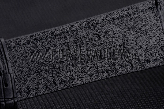 IWC Portofino Tourbillon Black Dial Stainless Steel Case Black Leather Strap