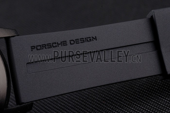 Porsche Design Indicator White Dial Black Case Black Rubber Strap