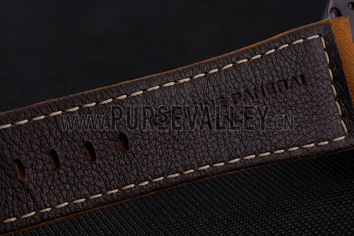 Swiss Panerai Radiomir Black Seal Brown Dial Black Case Brown Leather Strap