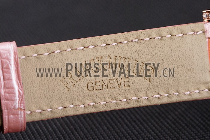 Franck Muller Double Mistery 4 Saisons White Dial Rose Gold Case Light Pink Leather Strap