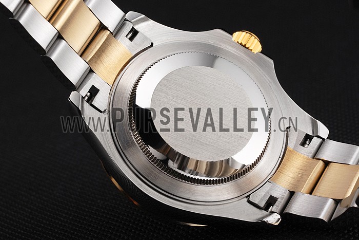 Swiss Rolex Yacht-Master White Dial Gold Bezel Stainless Steel Case Two Tone Bracelet