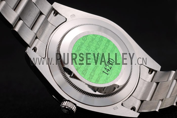 Rolex Swiss Explorer Stainless Steel Bezel Black Dial 42002