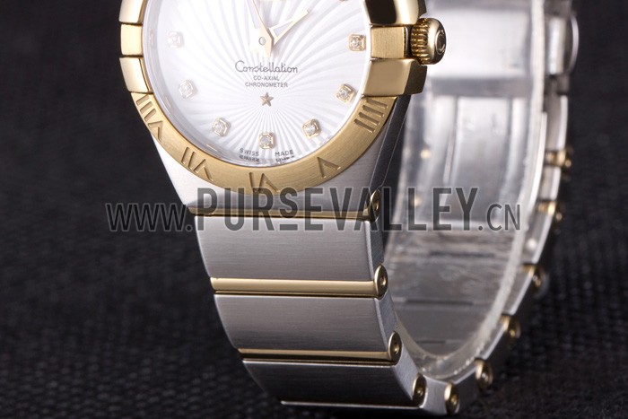 Omega Constellation Gold Bezel Two Tone Band som95 621475