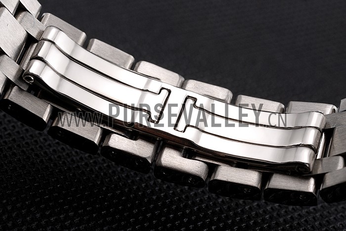 Cartier Tank Americaine 21mm White Dial Stainless Steel Case Two Tone Bracelet