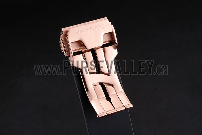 Hublot Big Bang King Black Strap Gold Dial Watch