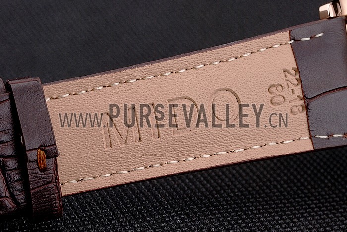 Mido Multifort Brown Croco Leather Strap White-Silver Dial 80300