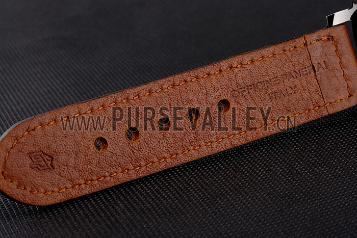 Panerai Luminor Marina Stainless Steel Bezel Brown Leather Bracelet 622313