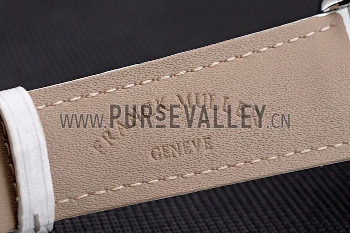 Franck Muller Casablanca White Croco Leather Strap White Dial 80281