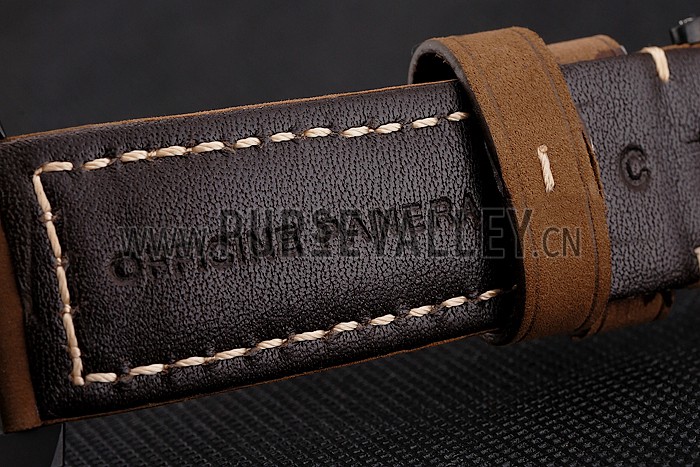 Panerai Luminor 1950 3 Days Chrono Flyback Black Dial Black Case Brown Leather Strap