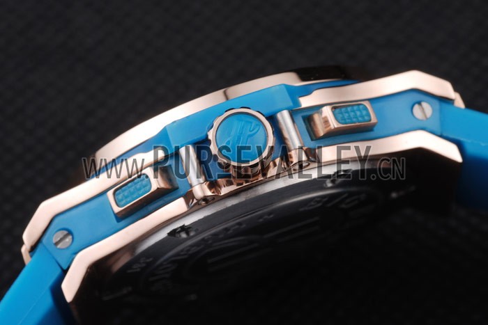 Hublot Big Bang Tutti Frutti Blue Strap Gold Dial