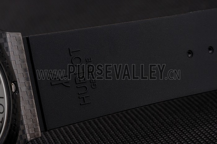 Hublot Big Bang Carbon Dial With Blue Markings Carbon Case And Bezel Black Rubber Strap 622774