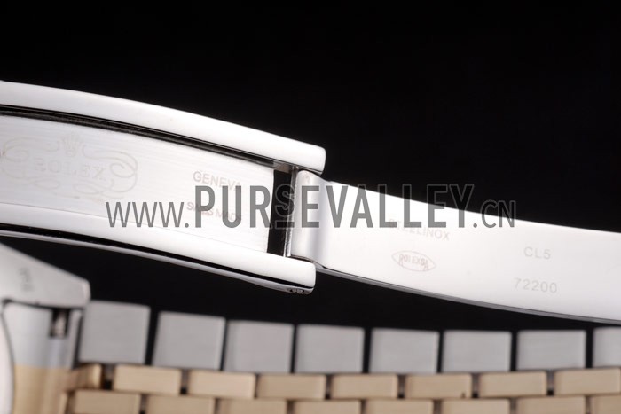 Rolex DateJust Two Tone Stainless Steel 18k Gold Plated Silver Dial 98085