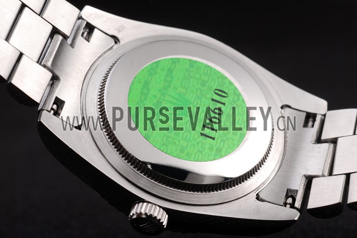 Rolex Day-Date Polished Stainless Steel Two Tone Red Dial