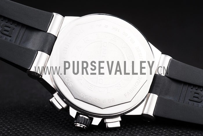 Bvlgari Diagono 36mm White Dial Stainless Steel Case With Diamonds Black Rubber Bracelet