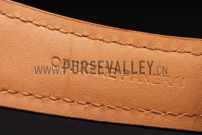 Panerai Luminor Brushed Stainless Steel Case Brown Dial Brown Leather Strap