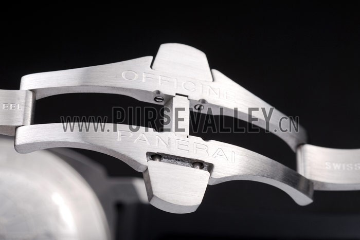 Panerai Luminor Brushed Stainless Steel Case Black Dial Black Rubber Strap 98163