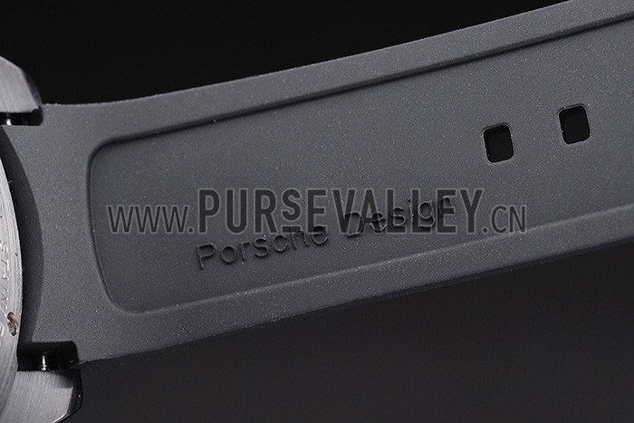 Porsche Regulator Power Reserve Black Case White Dial