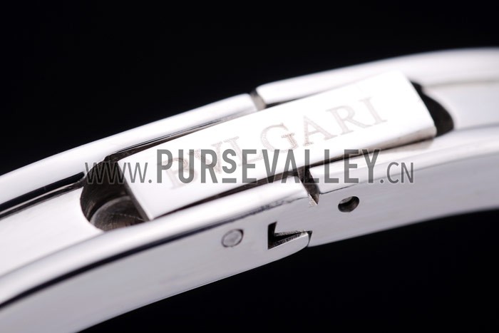 Bvlgari B.ZERO1 24mm White Dial Stainless Steel Case With Diamonds Steel Bracelet