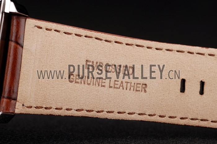 Emporio Armani Meccanico Brown Leather Strap Open Dial 98255