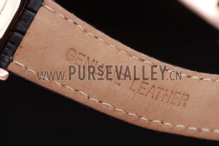 Rolex Daytona Black Ceramic Bezel Brown Dial Black Leather Strap 41975