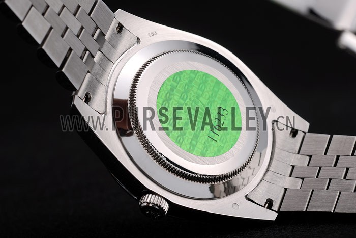 Rolex DateJust Stainless Steel Ribbed Bezel Silver Dial 41977