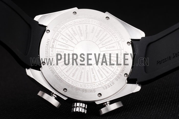 Porsche Regulator Power Reserve Silver Case Yellow Dial