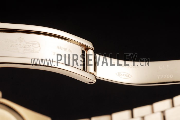 Rolex Datejust 18k Yellow Gold Plated Stainless Steel Diamond Plated 98076