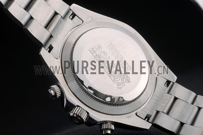 Rolex Daytona Black Ceramic Tachymeter Stainless Steep Strap White Dial 80249