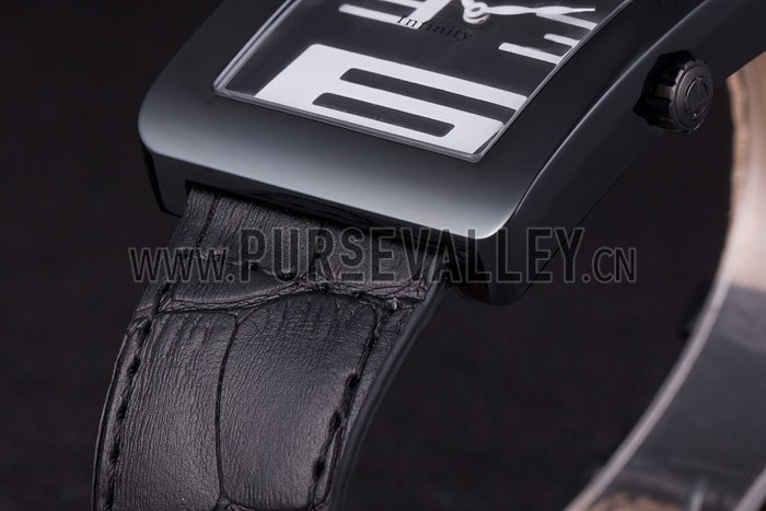 Franck Muller Infinity White Dial Numbers Black Croco Bracelet 80272