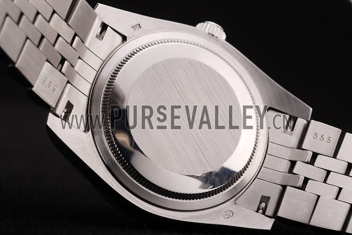 Rolex DateJust Brushed Stainless Steel Case Orange Flowers Dial Diamonds Plated