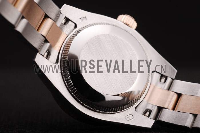 Rolex DateJust Brushed Stainless Steel Case Brown Dial Diamond Plated